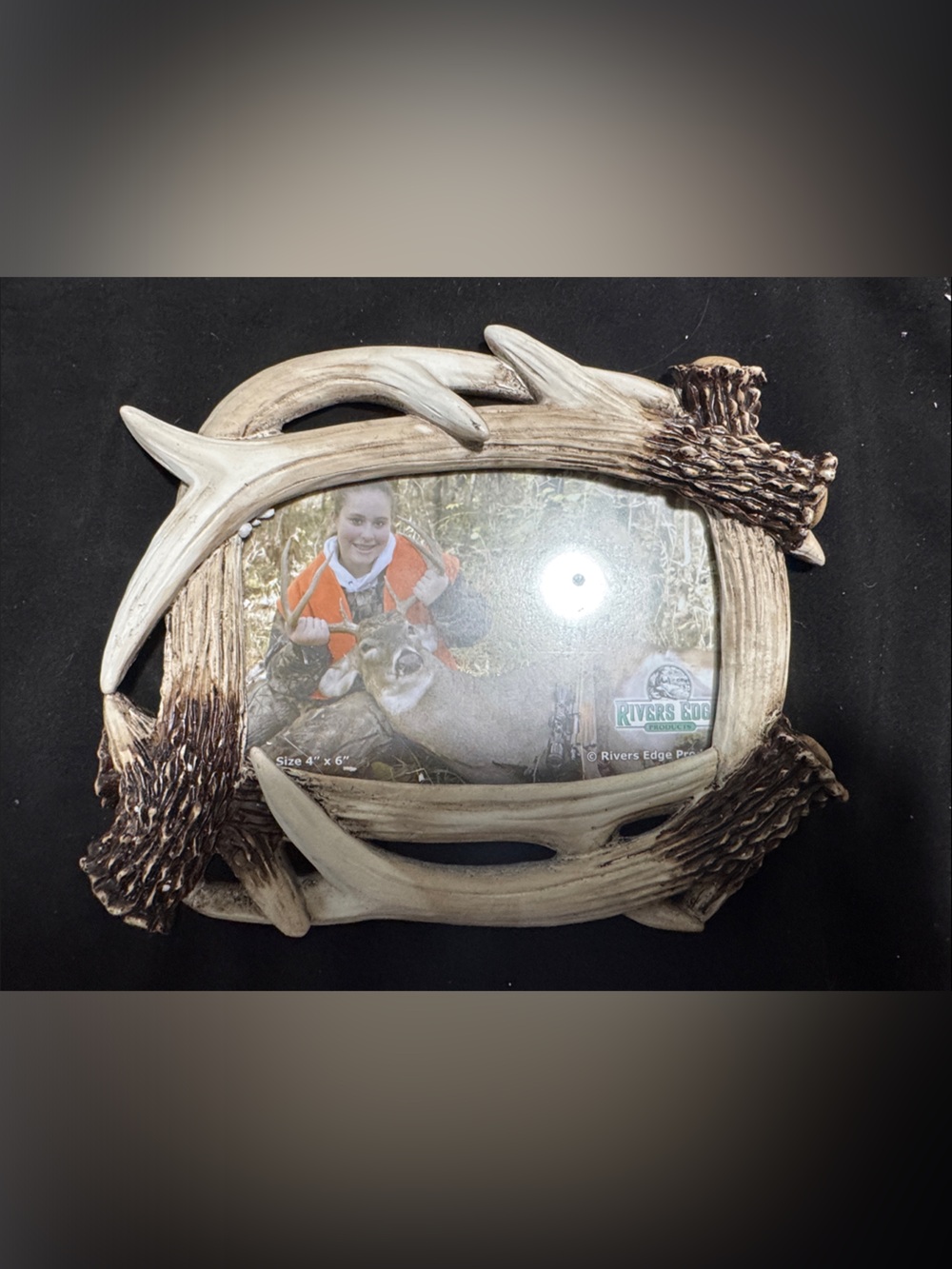 Antler-Style Decorative Photo Frame in Tan and Brown rivers edge